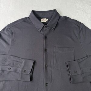 Faherty Legend Sweater Shirt Mens XL Gray Knit Soft Warm Blanket Stretch